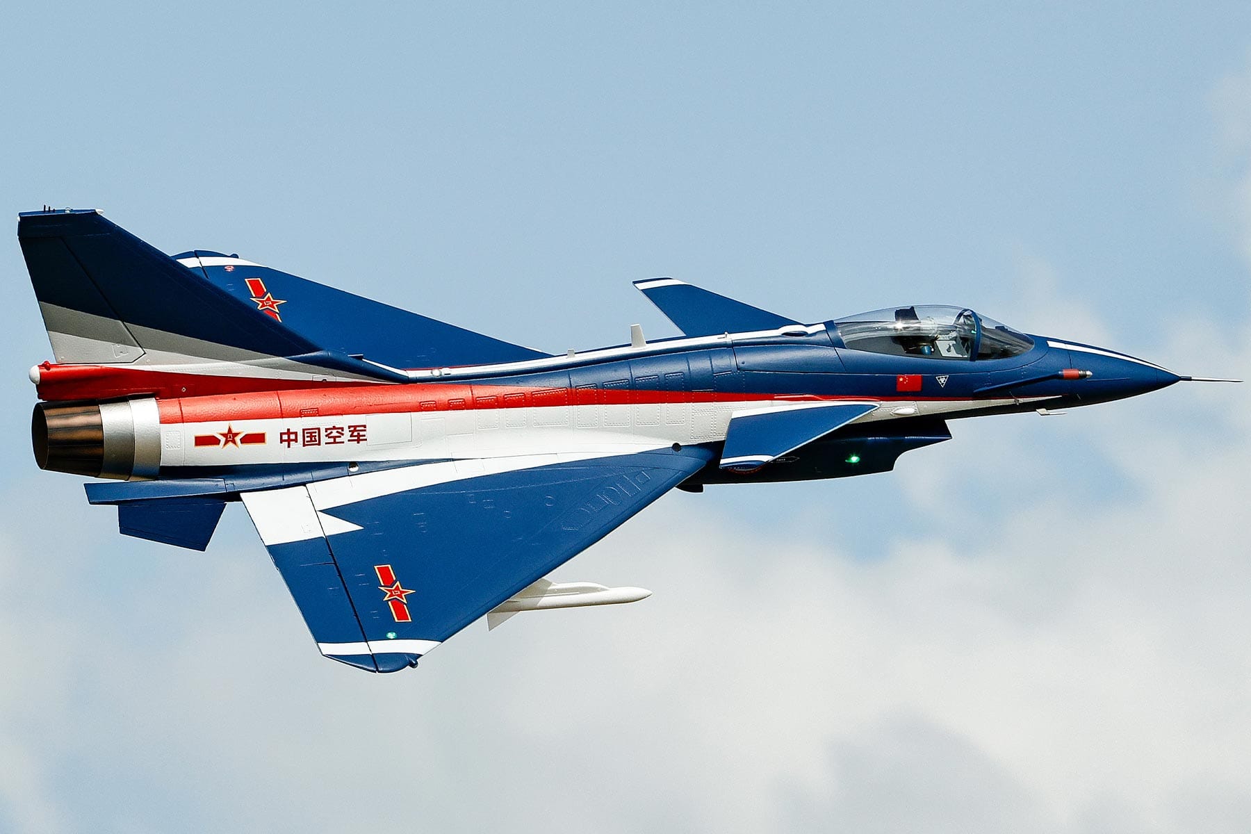 Freewing PLAAF J-10A Blue/White 90mm EDF Jet - ARF PLUS